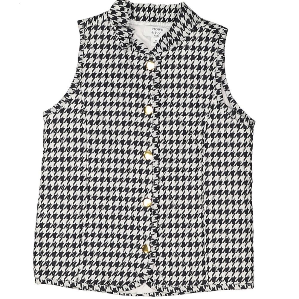 CROWN & IVY • Youth Herringbone Puffer Vest